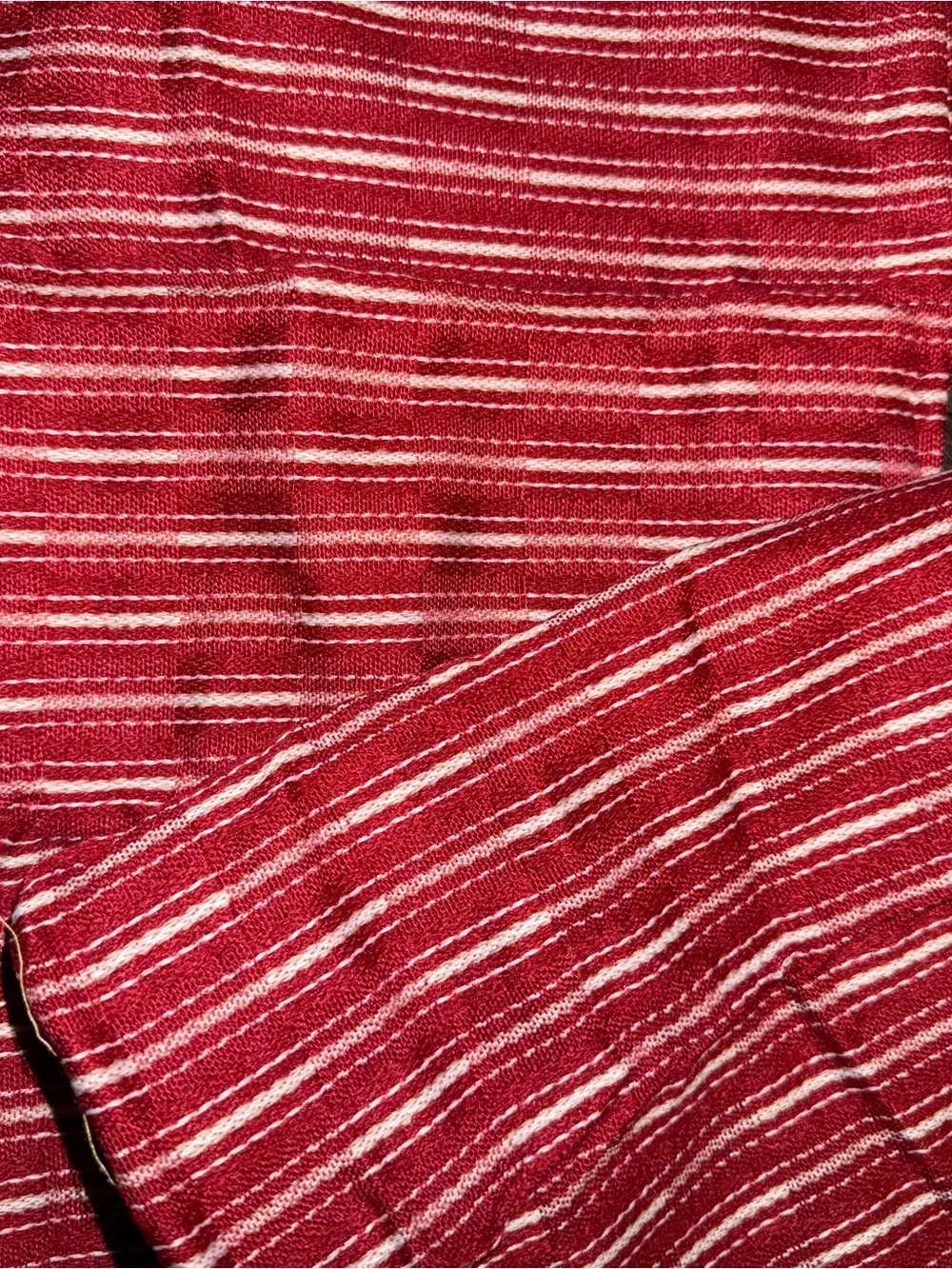 Red Striped Decorative Throw Pillow Cover Set